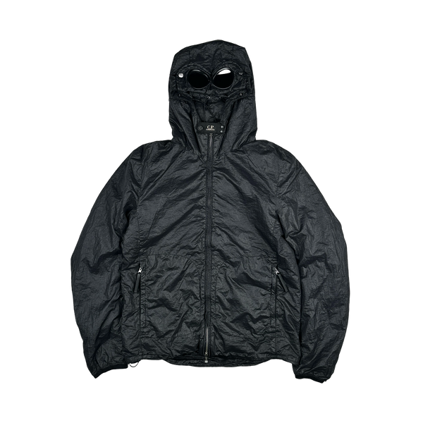 CP Company Black Padded Nylon Goggle Jacket - Large