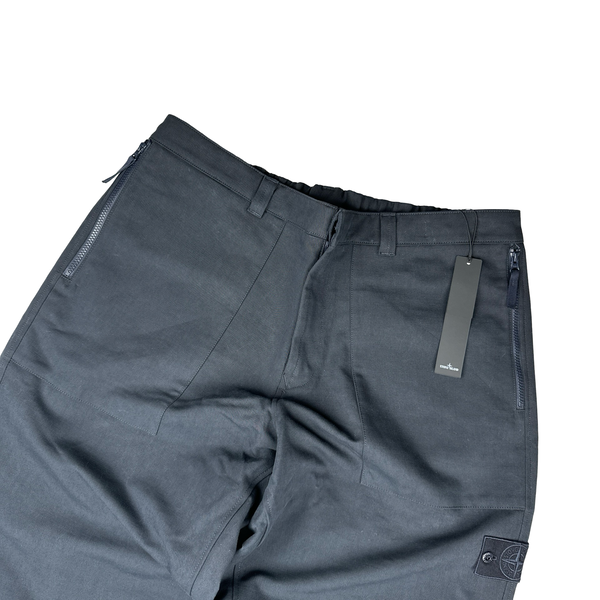 Stone Island 2023 Navy Ghost Piece Cotton Trousers - 3XL