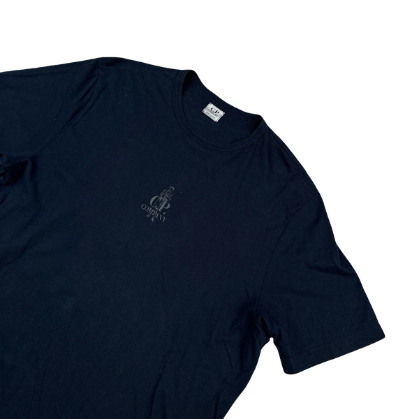 CP Company Navy Cotton Spellout Short Sleeve T Shirt - XL