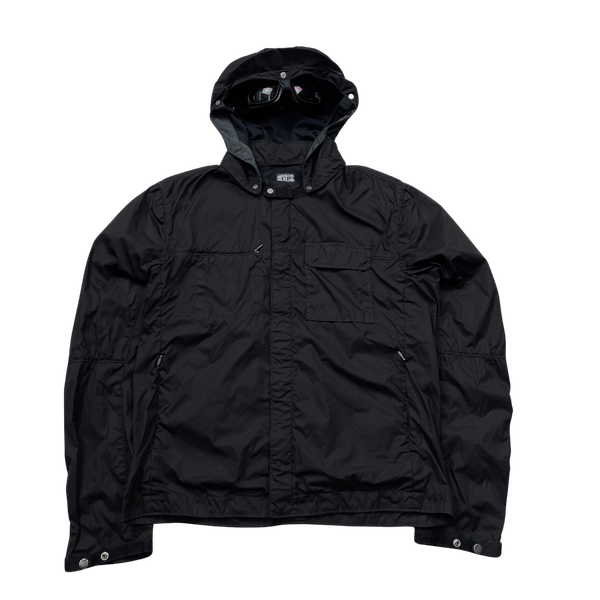 CP Company Black Spalmutara Sunglasses Hooded Jacket - Large