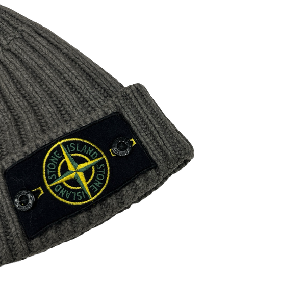 Stone Island 2011 Brown Ribbed Wool Beanie