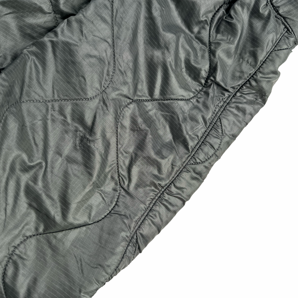 Stone Island 1999 Vintage Khaki Buttoned Quilted Jacket - Large