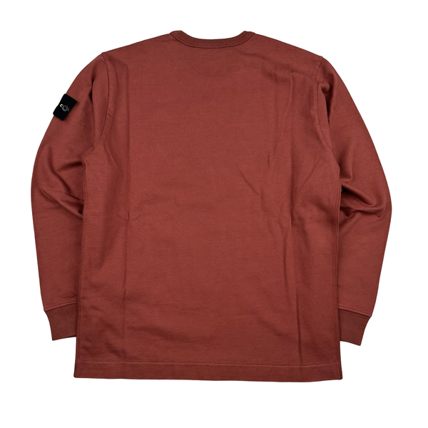 Stone Island 2021 Maroon Cotton Long Sleeve Jumper - Small
