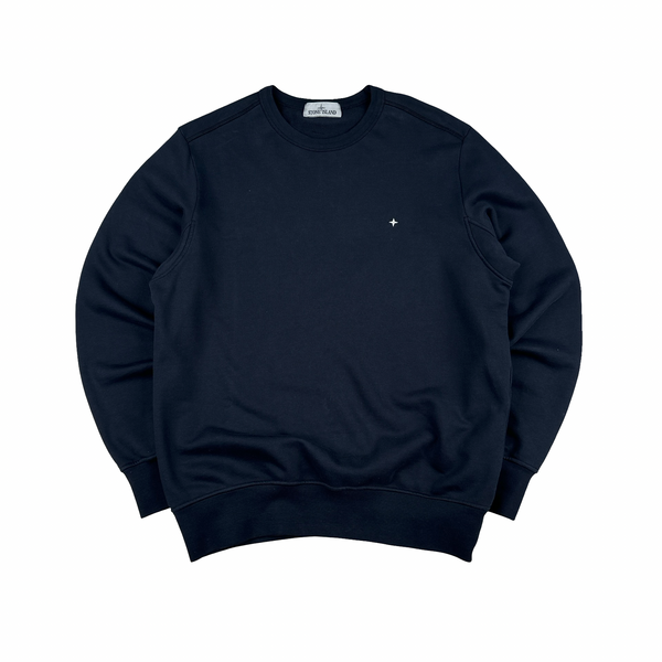 Stone Island Stellina Navy Crewneck Sweatshirt - Medium