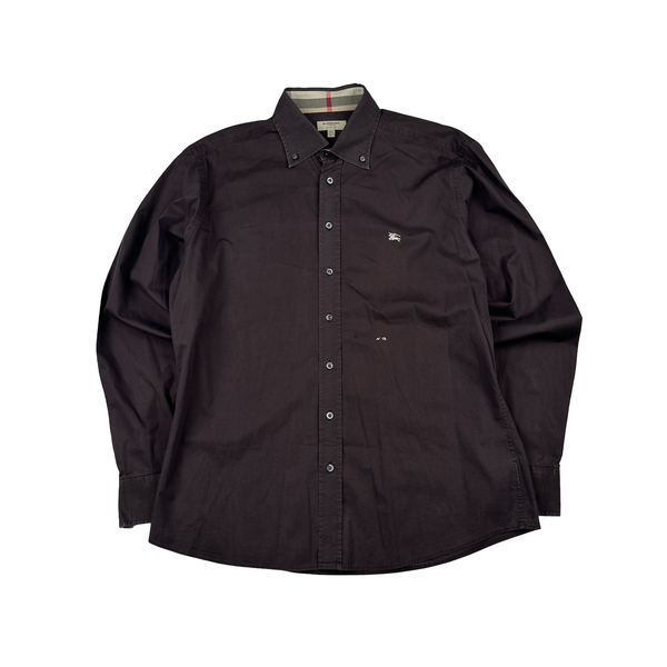 Burberry Brown Button Up Shirt - Large
