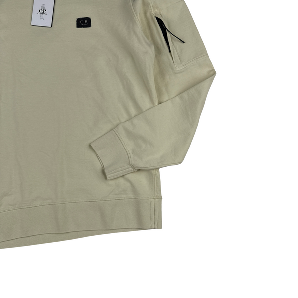 CP Company Yellow Cotton Spellout Crewneck - Medium