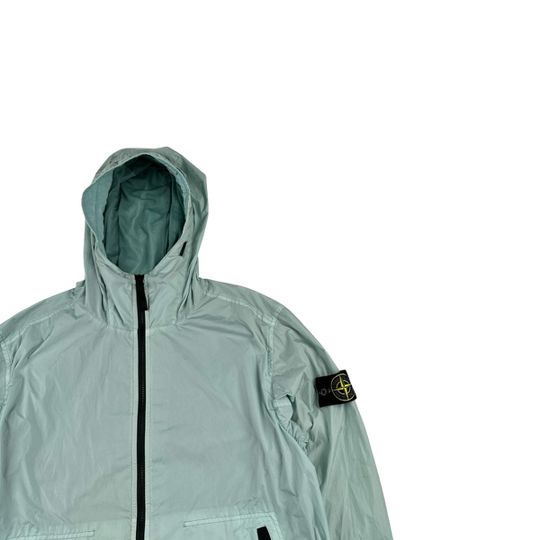 Stone Island 2023 Teal Garment Dyed Crinkle Reps Jacket - Medium