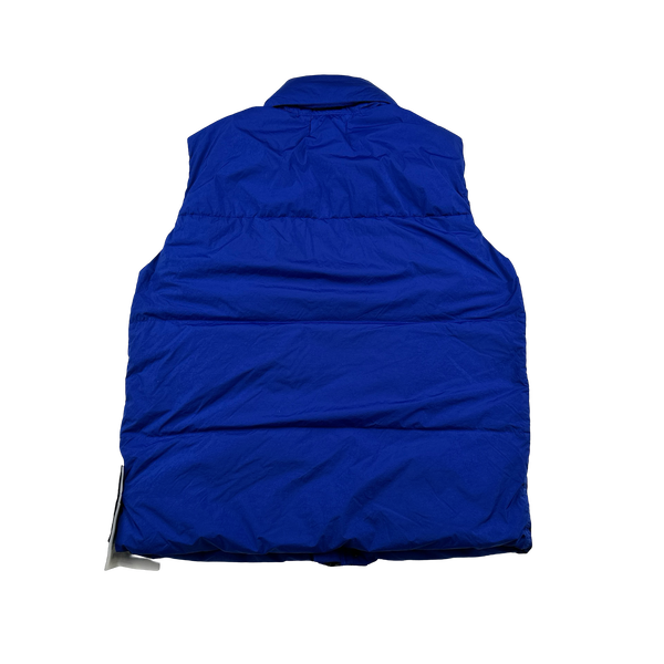 Stone Island 2023 Blue Crinkle Reps R-NY Down Gilet - Small
