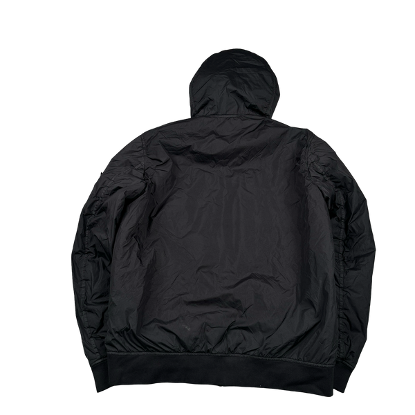 Stone Island 2022 Black Crinkle R-NY Garment Dyed Jacket
