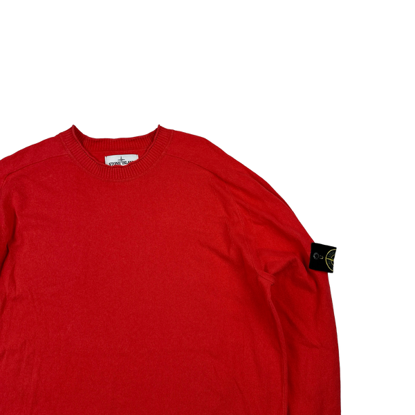 Stone Island 2019 Red Lightweight Knitted Crewneck - XXL