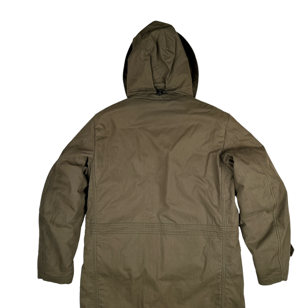 CP Company 2006 Khaki Multi Pocket Down Lined Jacket - Medium