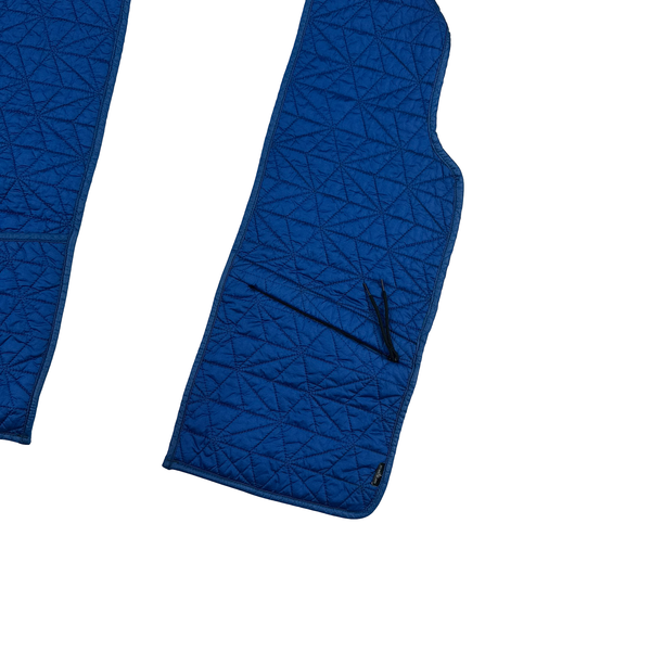 Stone Island 2013 Shadow Project Blue Quilted Zipped Pockets Scarf