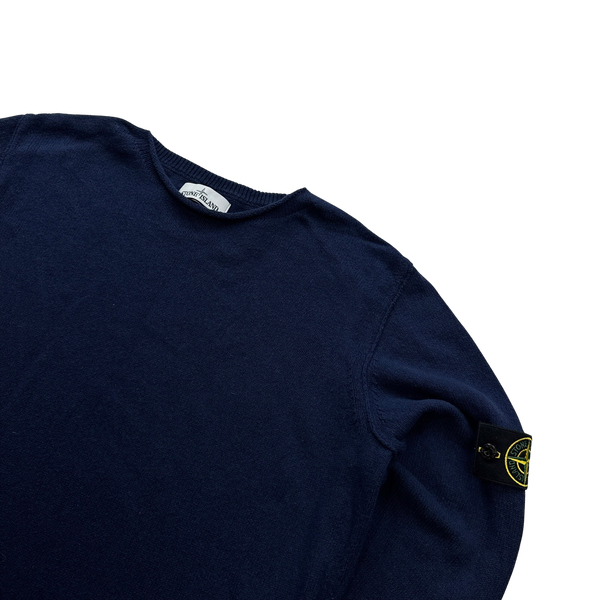 Stone Island Navy Knit Crewneck Jumper - XL – Mat's Island