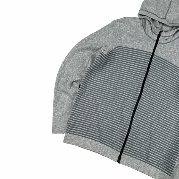Stone Island 2017 Blue Marl Marina Cotton Lightweight Knit Zipped Hoodie - Small