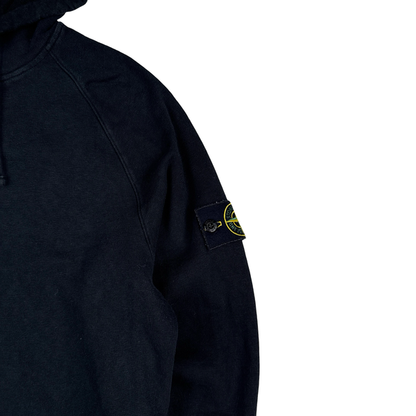 Stone Island 2023 Black Cotton Marl Hoodie - Medium