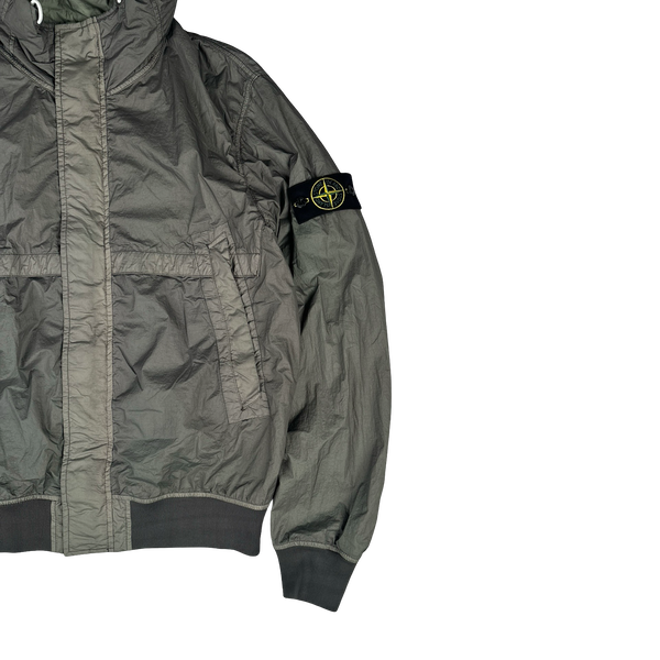 Stone Island 2013 Khaki Green Membrana TC Hooded Jacket - Large