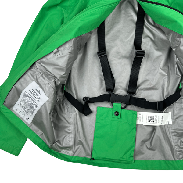 Stone Island 2021 Green Ripstop Gore-Tex Product Technology Paclite Jacket - Medium