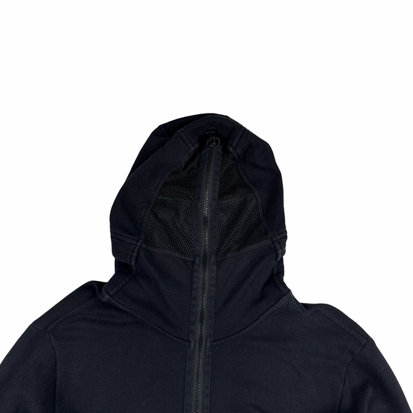 Paul And Shark Black Full Face Zip Up Hooded Jumper - Medium