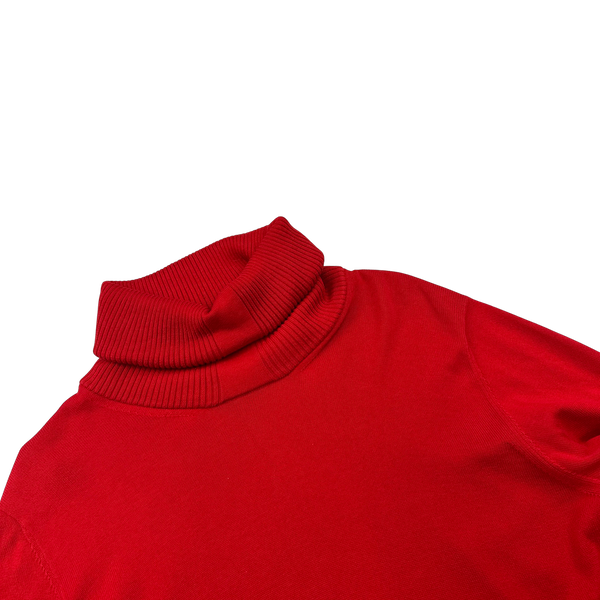 Stone Island Red Thick Roll Neck Knit - Large