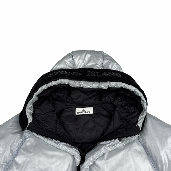 Stone Island 2018 White Pertex Quantum Y Down Long Puffer - Small