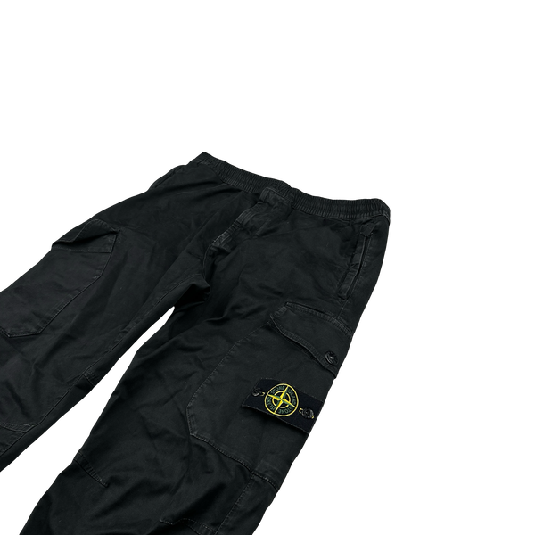 Stone Island 2020 Black RE T Cargo Trousers - 34"