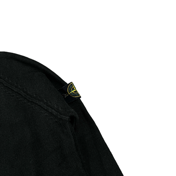 Stone Island 2004 Charcoal Cotton Quarter Zip Neck Pullover - XL