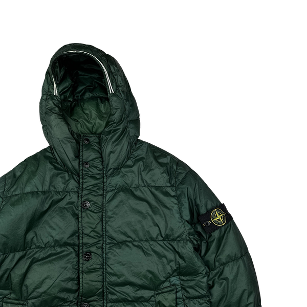Stone Island 2013 Green Garment Dyed Puffer Jacket - Medium