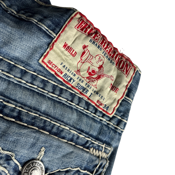 True Religion Contrast Stich Ricky Super T Jeans - 32
