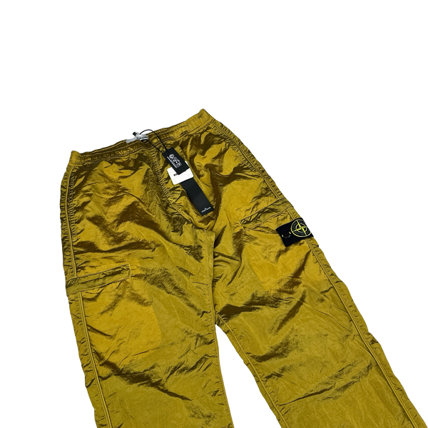 Stone Island 2022 Yellow Econyl Nylon Metal Trousers - 30"