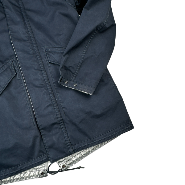 Stone Island Reversible Silver Spaceman Raso Gommato Jacket