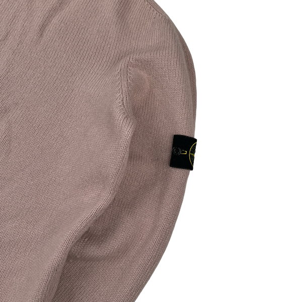 Stone Island Old Rose Lightweight Knitted Crewneck Jumper - Medium