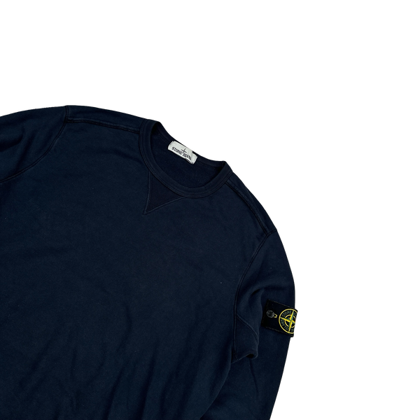 Stone Island 2018 Navy Cotton Crewneck Sweatshirt - XXL