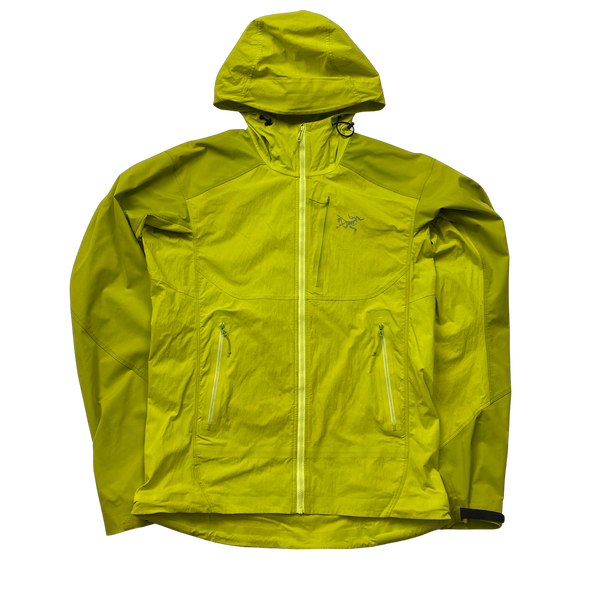 Arcteryx Yellow Panelled Nylon Shell Jacket - Medium