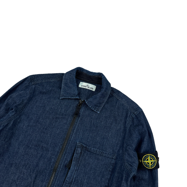 Stone Island 2017 Cotton Indigo Denim Overshirt - Medium