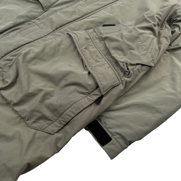 Stone Island 2018 Khaki Micro Reps Primaloft Parka Long Jacket - Large