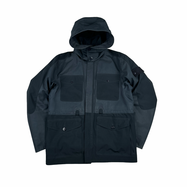 Stone Island 2017 Waterproof Down Lined Navy Ghost Tank Shield Jacket - Large