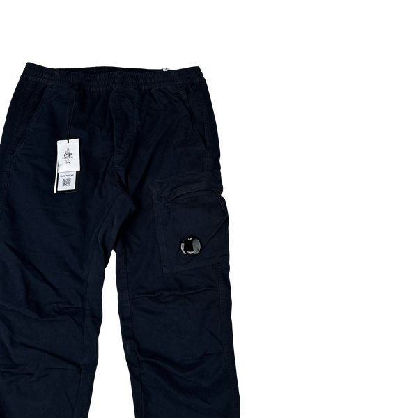 CP Company Navy Ergonomic Fit Cargo Trousers - Small