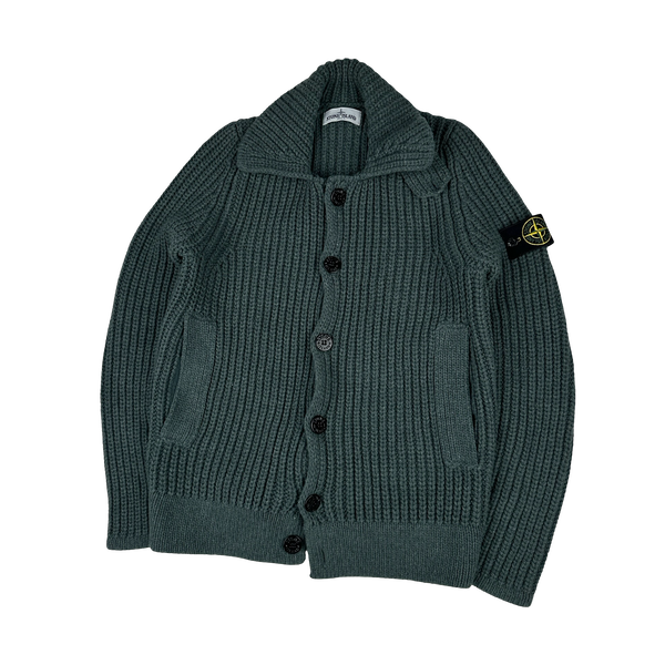 Stone Island Heavyweight Thick Knit Button Up Cardigan- Medium