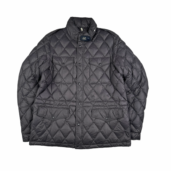 CP Company Early 2000’s Grey Down Quilted Multi Pocket Jacket - XXL