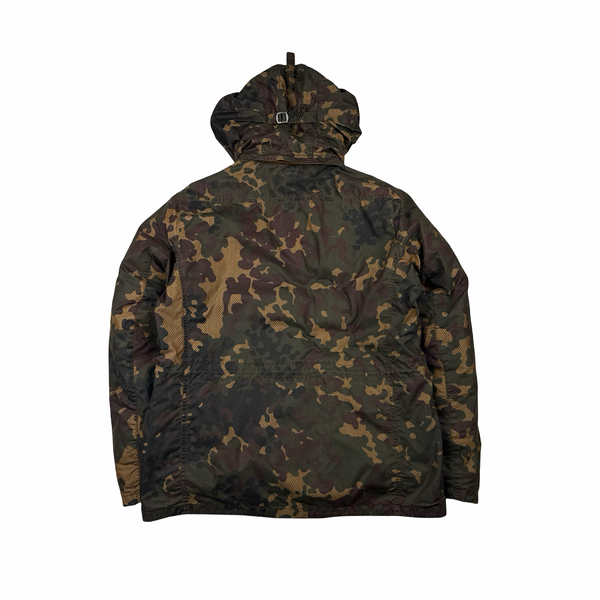 CP Company 50 Fili Down Filled Camouflage La Millie Goggle Jacket - Large