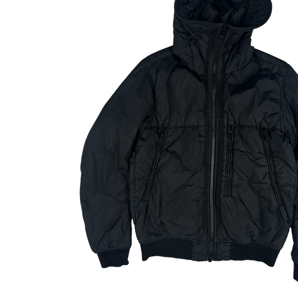 Stone Island 2019 Black Crinkle Reps NY Jacket - Small