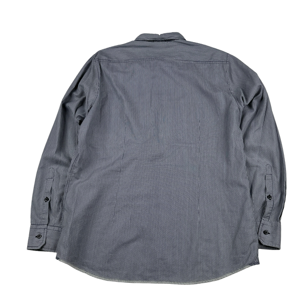 Stone Island 2009 Blue Pin Striped Cotton Buttoned Shirt - Large