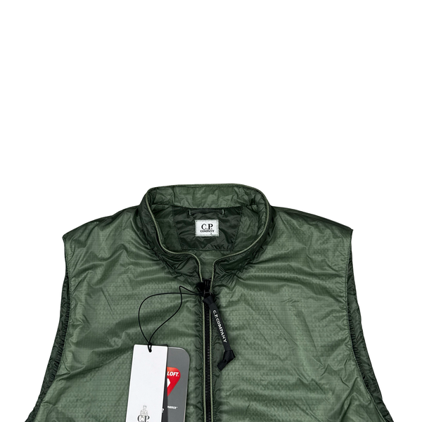 CP Company Primaloft Green NADA Shell Lightweight Len View Gilet Jacket - Large