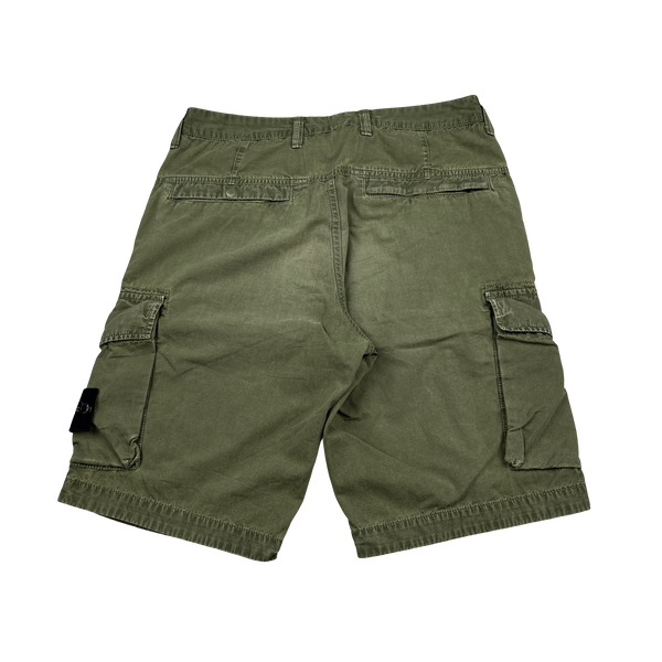 Stone Island 2020 Khaki Cotton Cargo Shorts - 31"