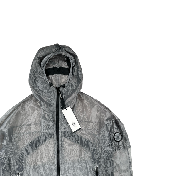 CP Company Grey Garment Dyed Nylon Kan D Shell Jacket - Small