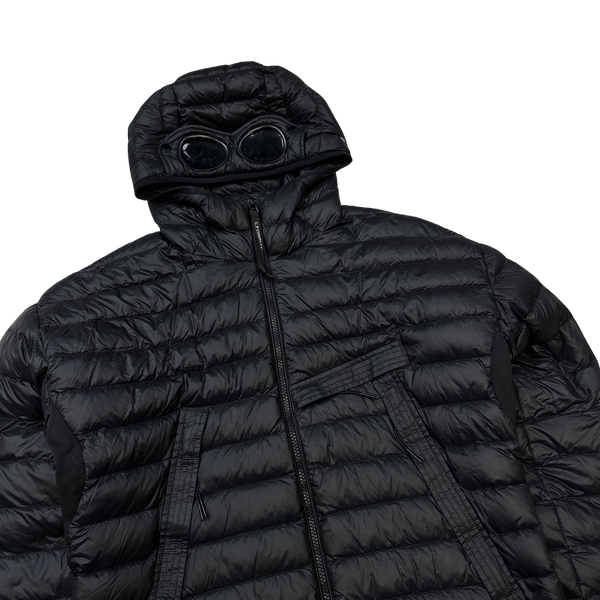 CP Company Black Down Filled DD Shell Goggle Puffer Jacket - Medium