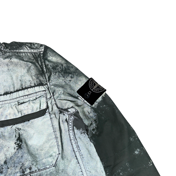 Stone Island 2012 Green Liquid Reflective Field Jacket - Medium