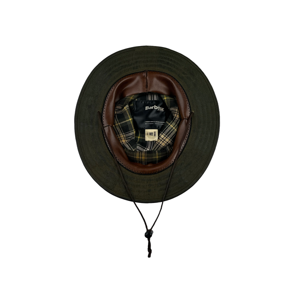 Barbour Waxed Green Bucket Hat - Medium
