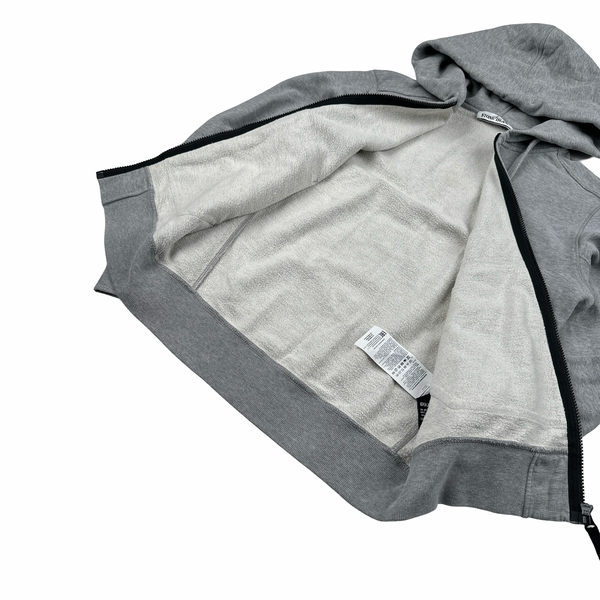 Stone Island 2019 Light Grey Zipped Cotton Hoodie - Small