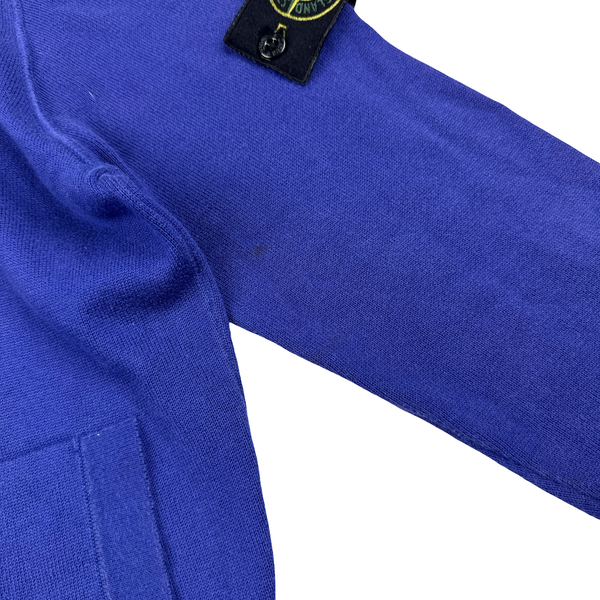Stone Island 2014 Blue Zipped Knit Jumper - Medium
